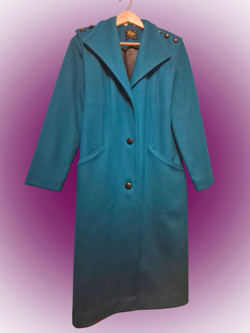 100% Wool Teal Coat